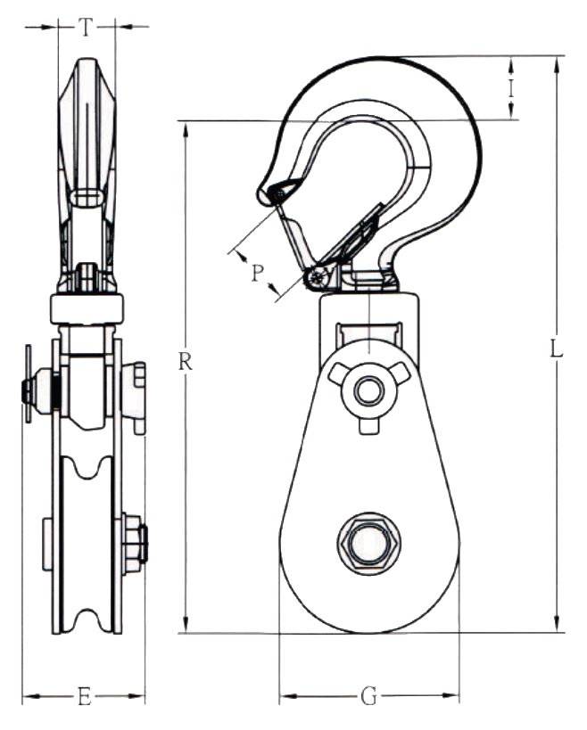 kladka s hakem